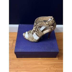 Stuart Weitzman Airforce Roccia Serpent Sandal, Snakeskin - 10M (US): NEVER WORN